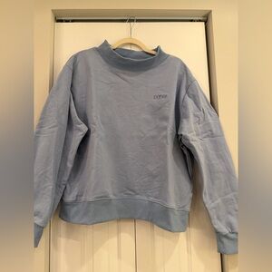 Parke blue mockneck in French terry